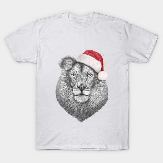 Christmas lion T-Shirt by kodamorkovkart